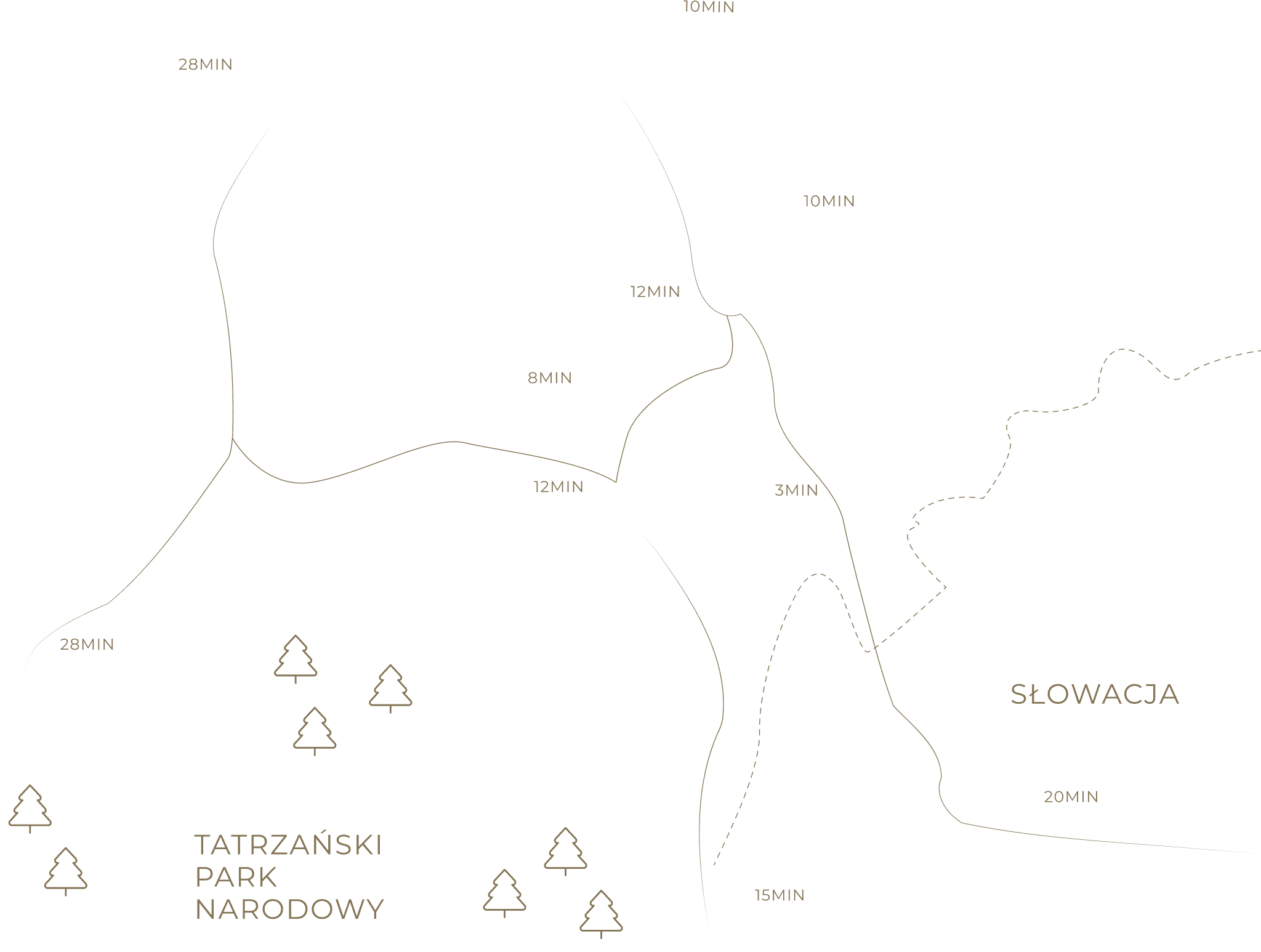 Mapa okolicy Wilcza Villa